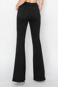 Risen HR Black Flare Jeans