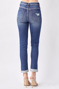 Plus Risen Buttonfly Skinny Jeans