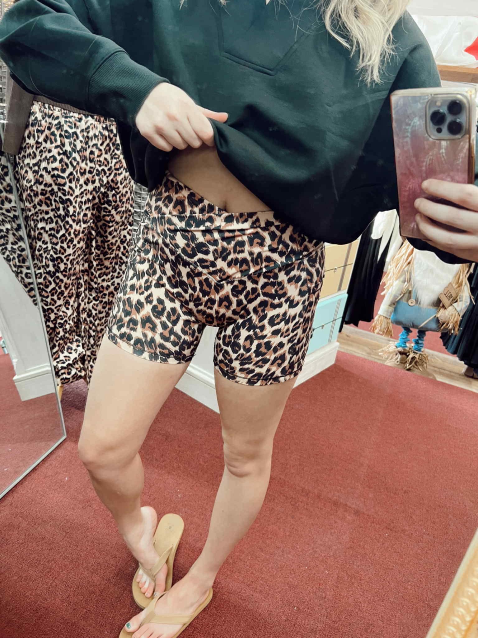 Leopard Biker Shorts