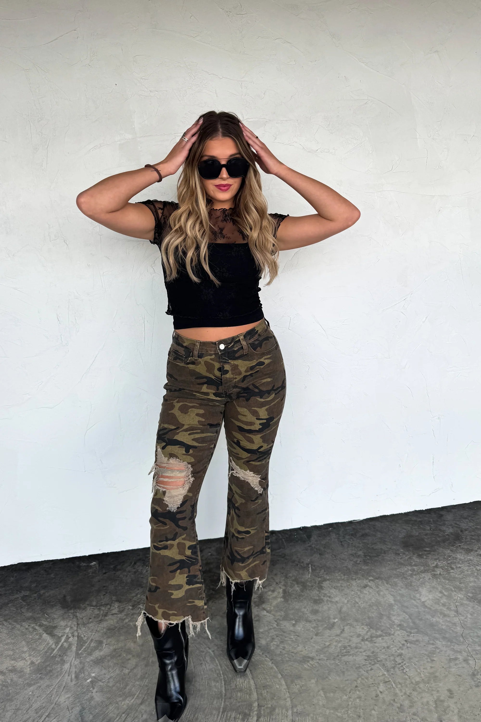 Urban Camo Distressed Jeans