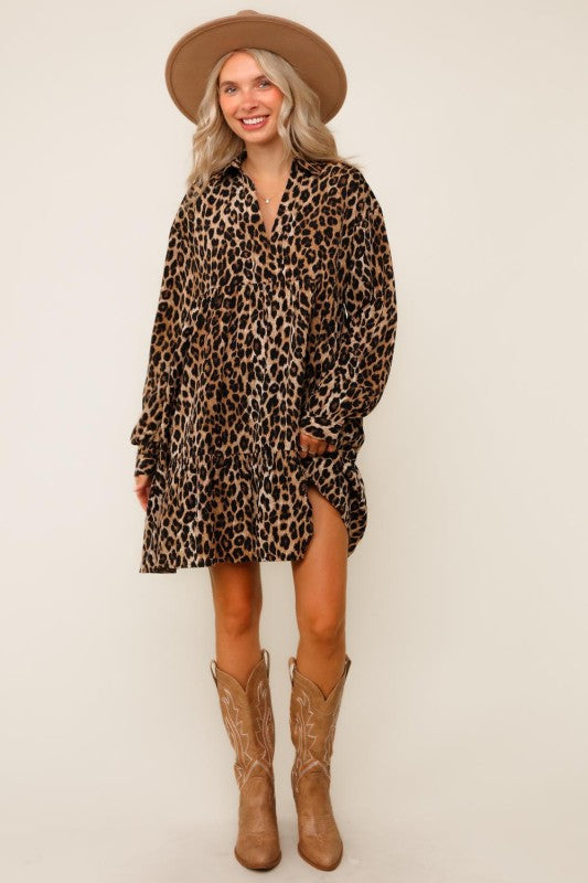 Cheetah Babydoll Dress