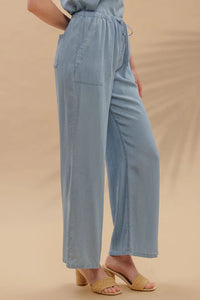 Chambray Drawstring Pants
