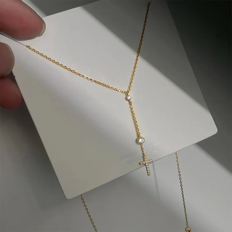 Holy Cross Necklace Sterling Silver One Size Fits