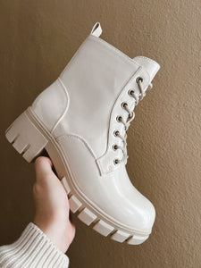 Ivory Cray Patent Boot