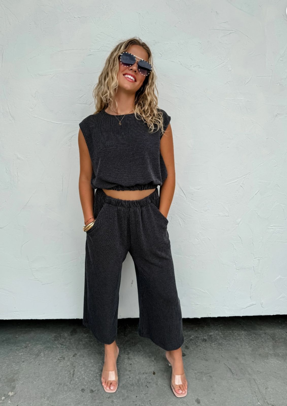 Plus Maddie Crop 2PC Pant Set