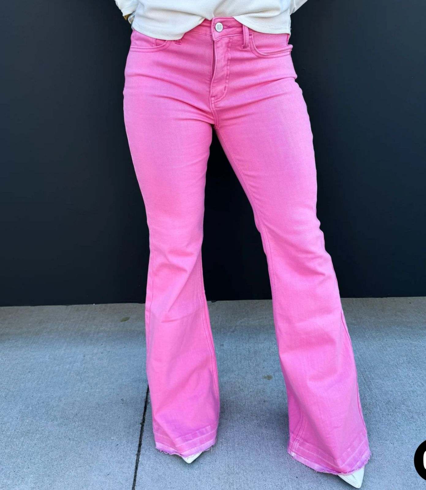 Plus Jayde Pink Tummy Control Jeans