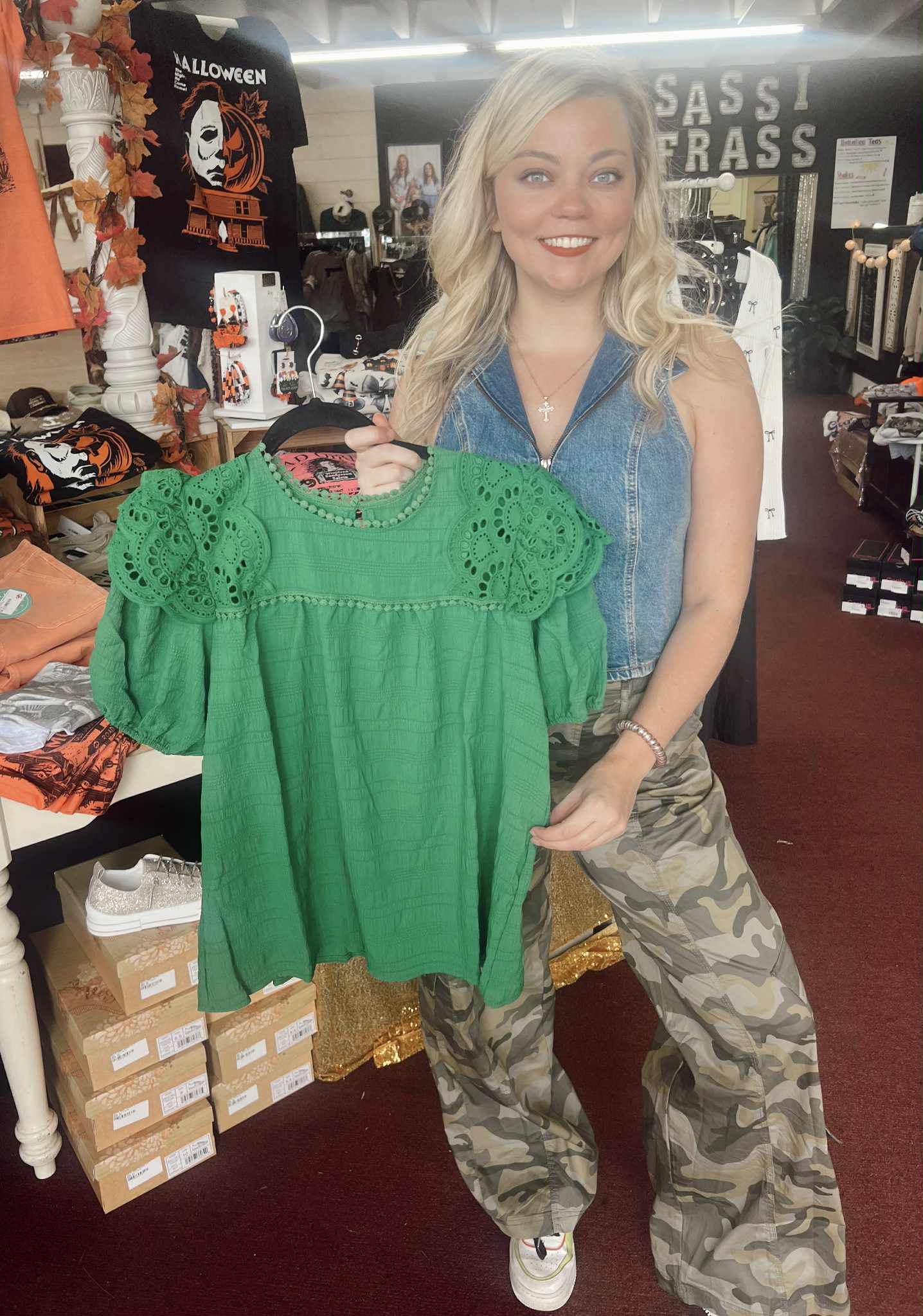 Kimber Eyelet Top