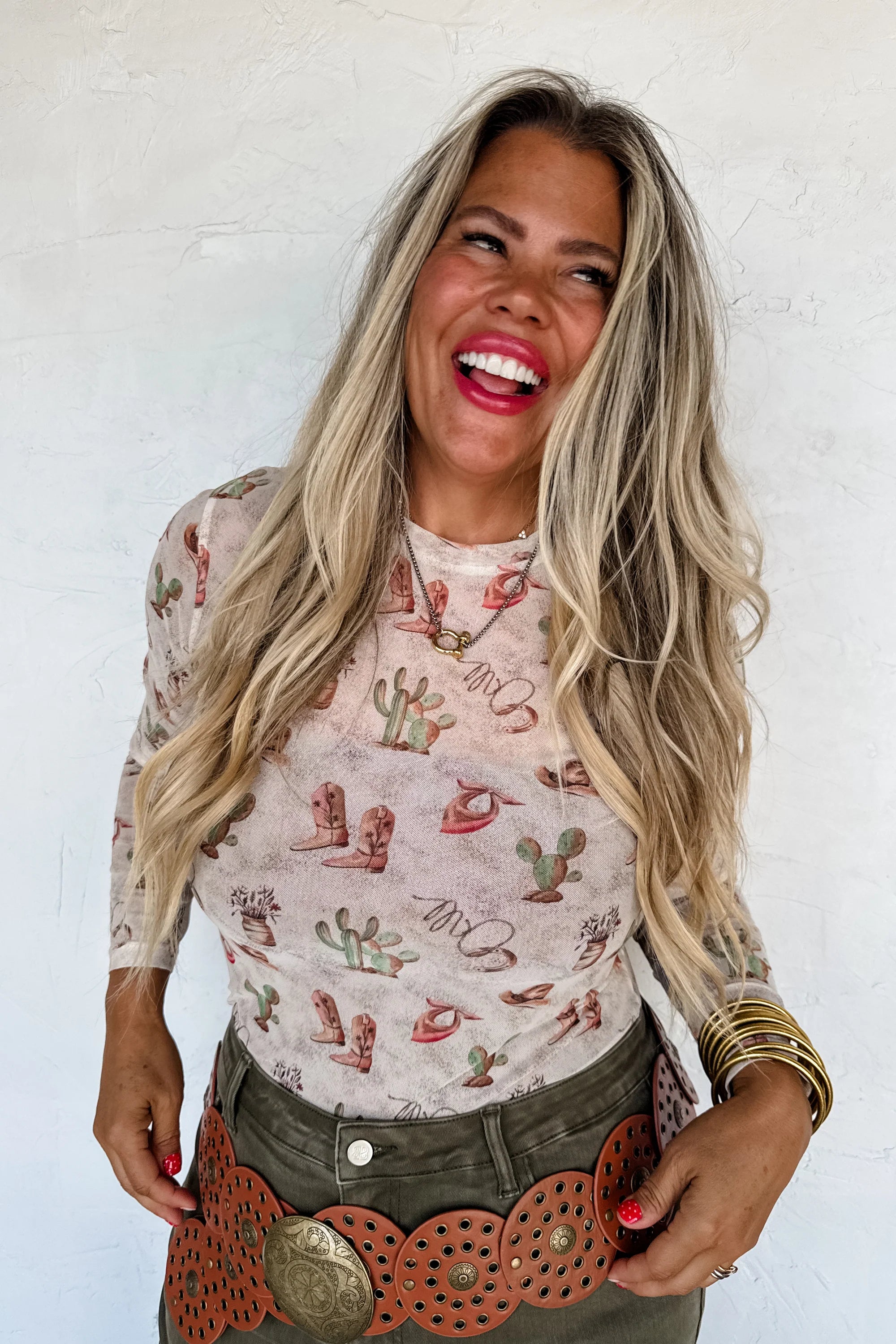 Boots & Blooms Mesh Tops