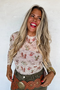 Boots & Blooms Mesh Tops