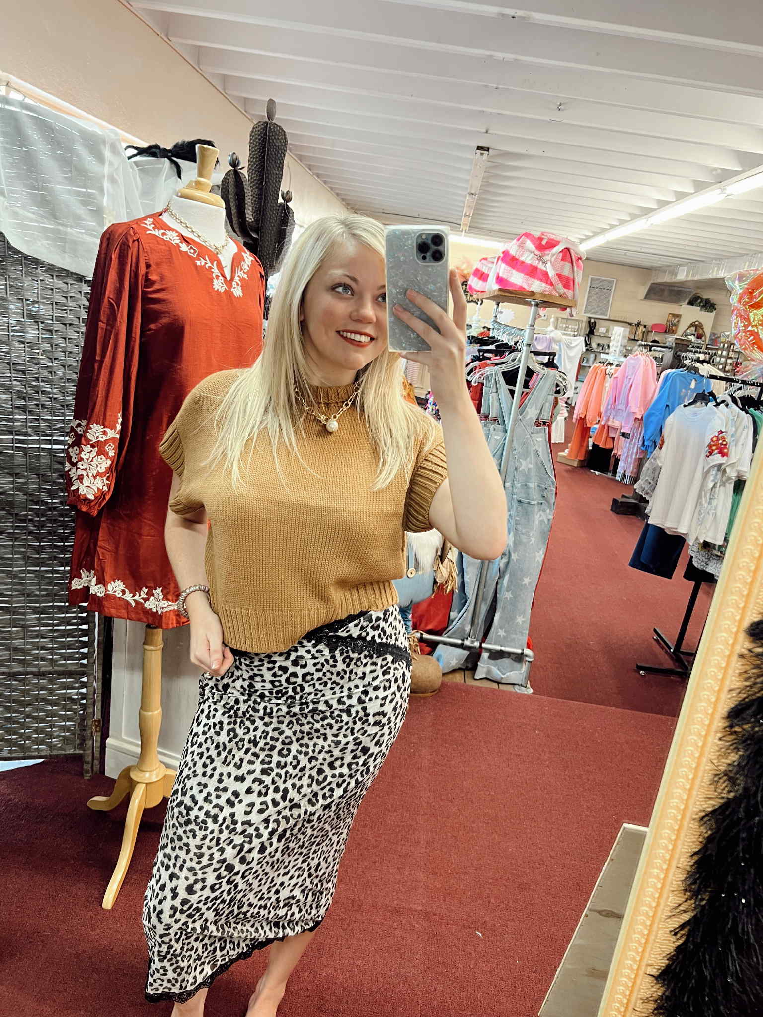 Leopard & Lace Skirt