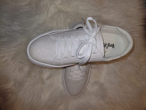 Glaring White Glitter Shoes