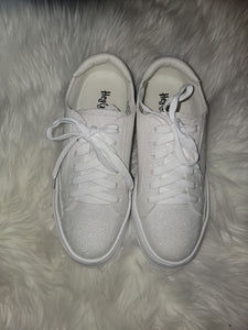 Glaring White Glitter Shoes