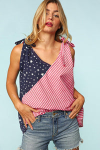 Stars and Stripes Bow Top