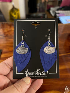 Blue Gator Earrings