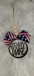 Army Wife Car Charm