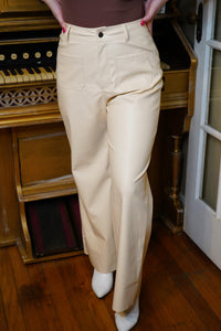 Collette Straight Fit Faux Leather Pants