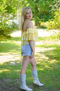 Fearless Yellow Ruffle Top