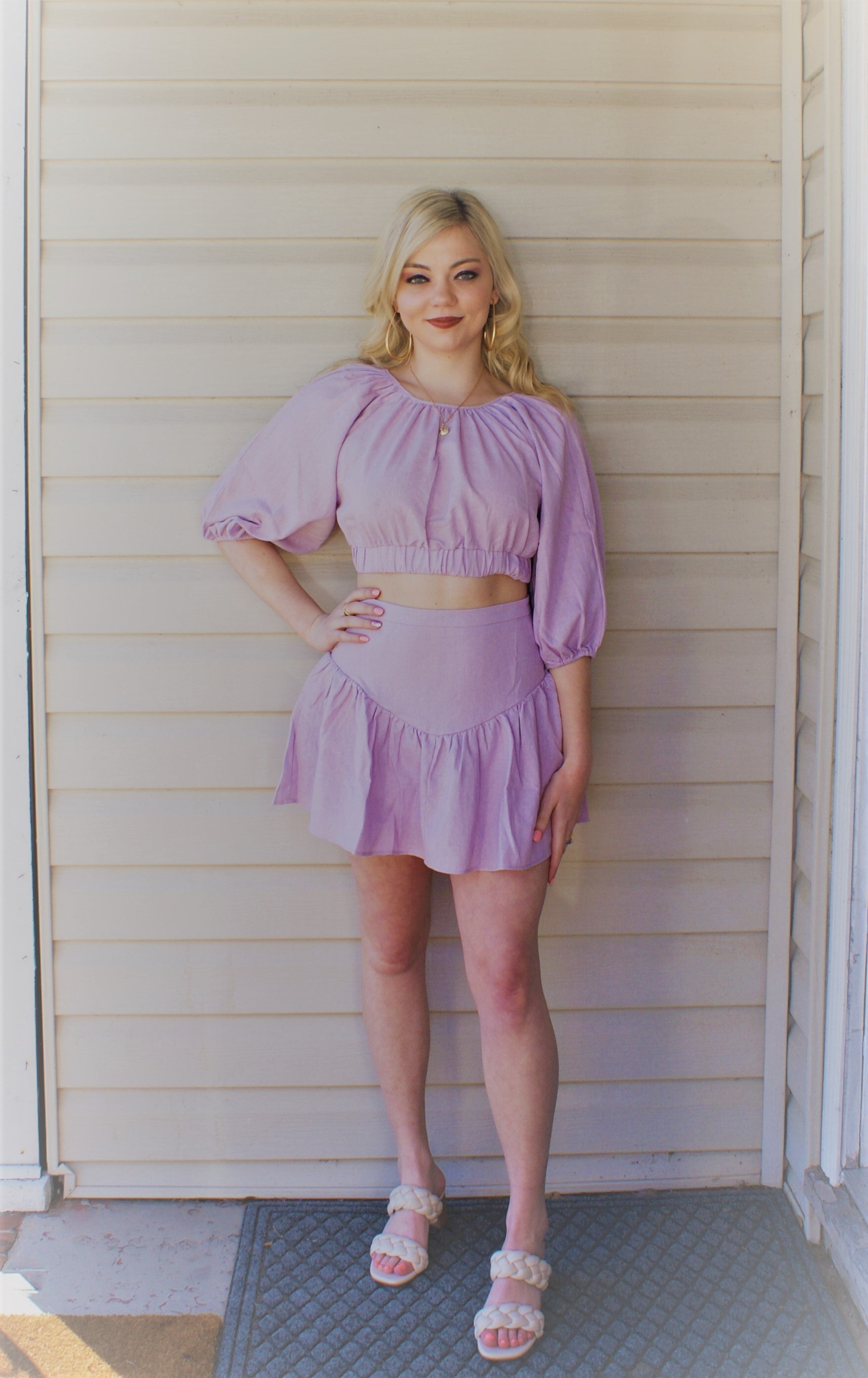 Out N About Lilac 2 Pc Skirt Set Dress