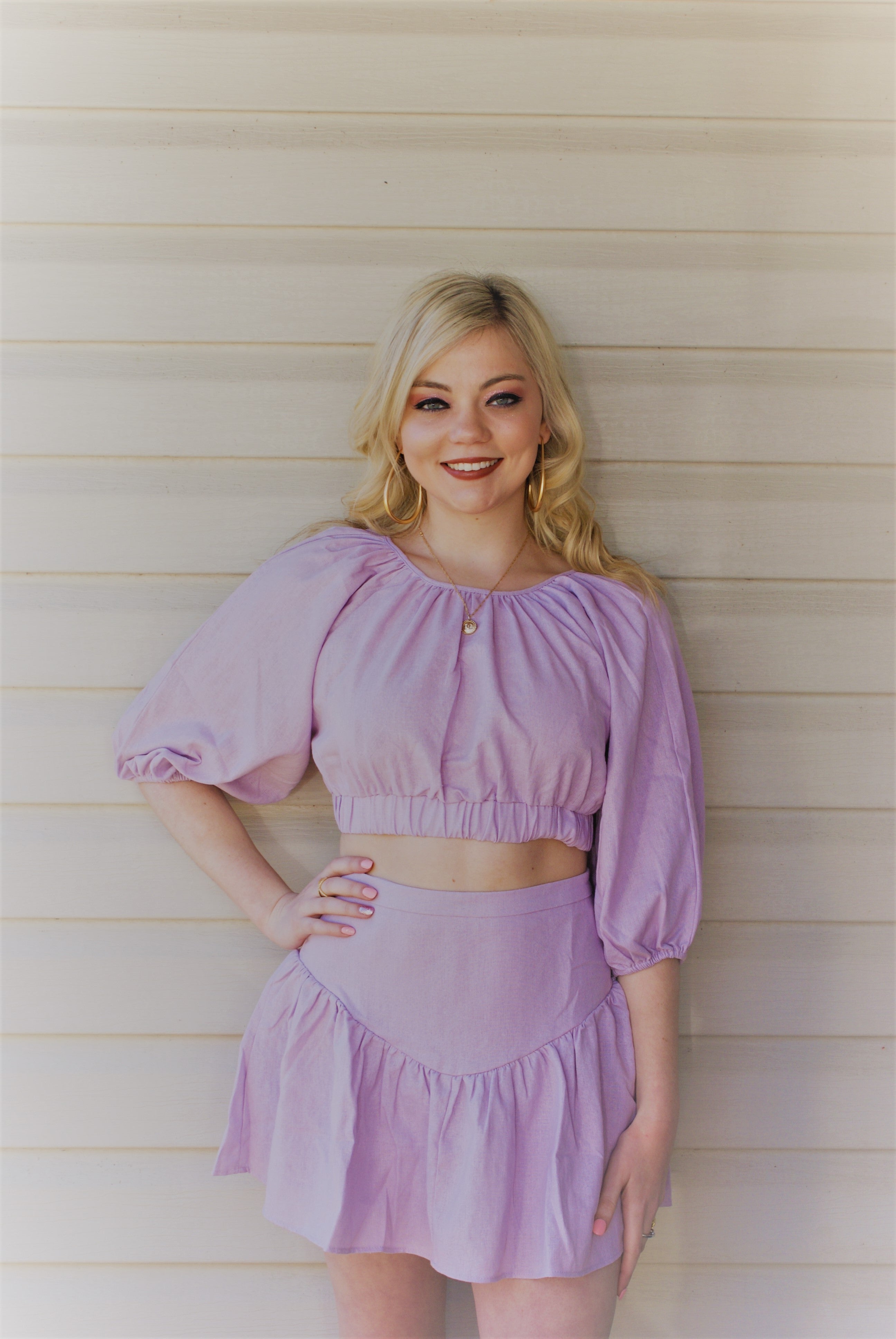 Out N About Lilac 2 Pc Skirt Set Dress