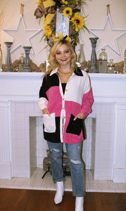 Double Look Pink Cord Shacket Top