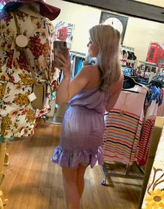 Lavender Smocked Mini Dress